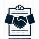 Icône document contrat litige résolution